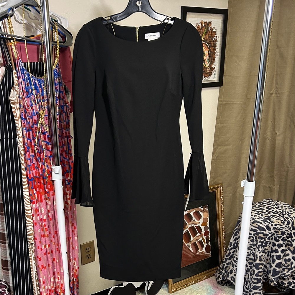 Calvin Klein Black Long Sleeve Dress